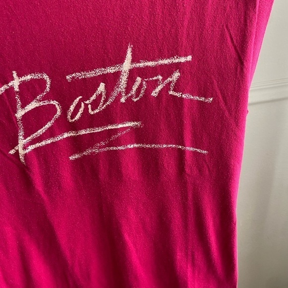 Vintage 80βs Pink  βBostonβ Graphic Top 80βs - Picture 4 of 5